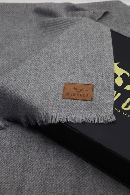 Premium Quality Extremely Soft Grey pure woolen Shawl by Rennuce