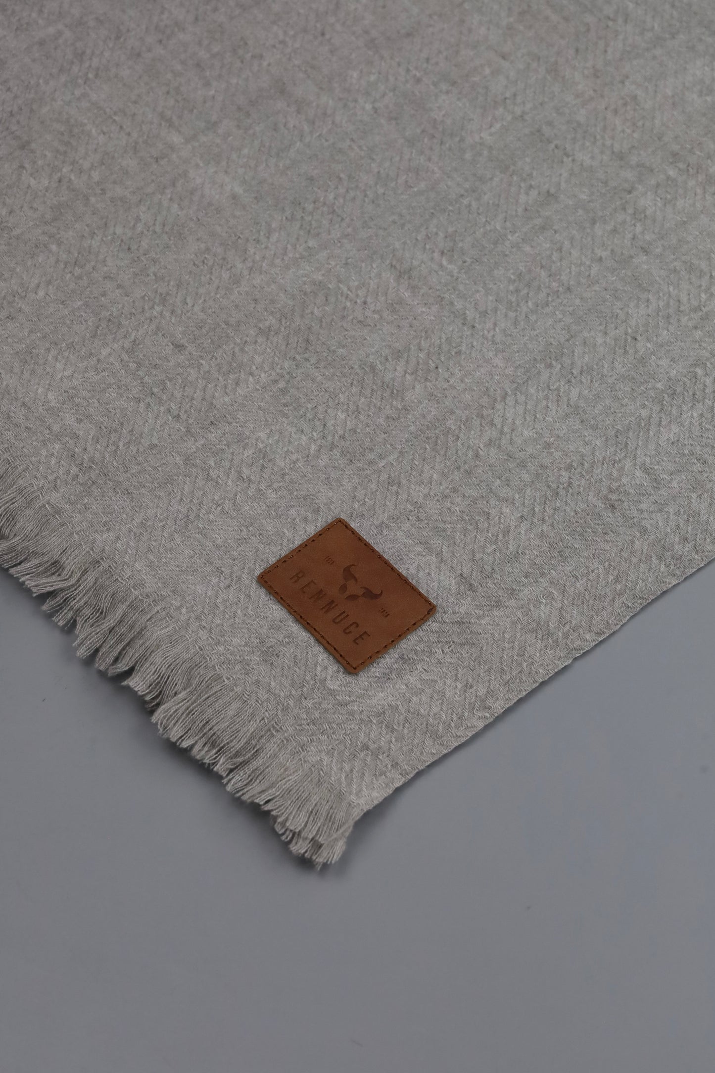 Premium Quality Extremely Soft Light Grey pure woolen Shawl by Rennuce