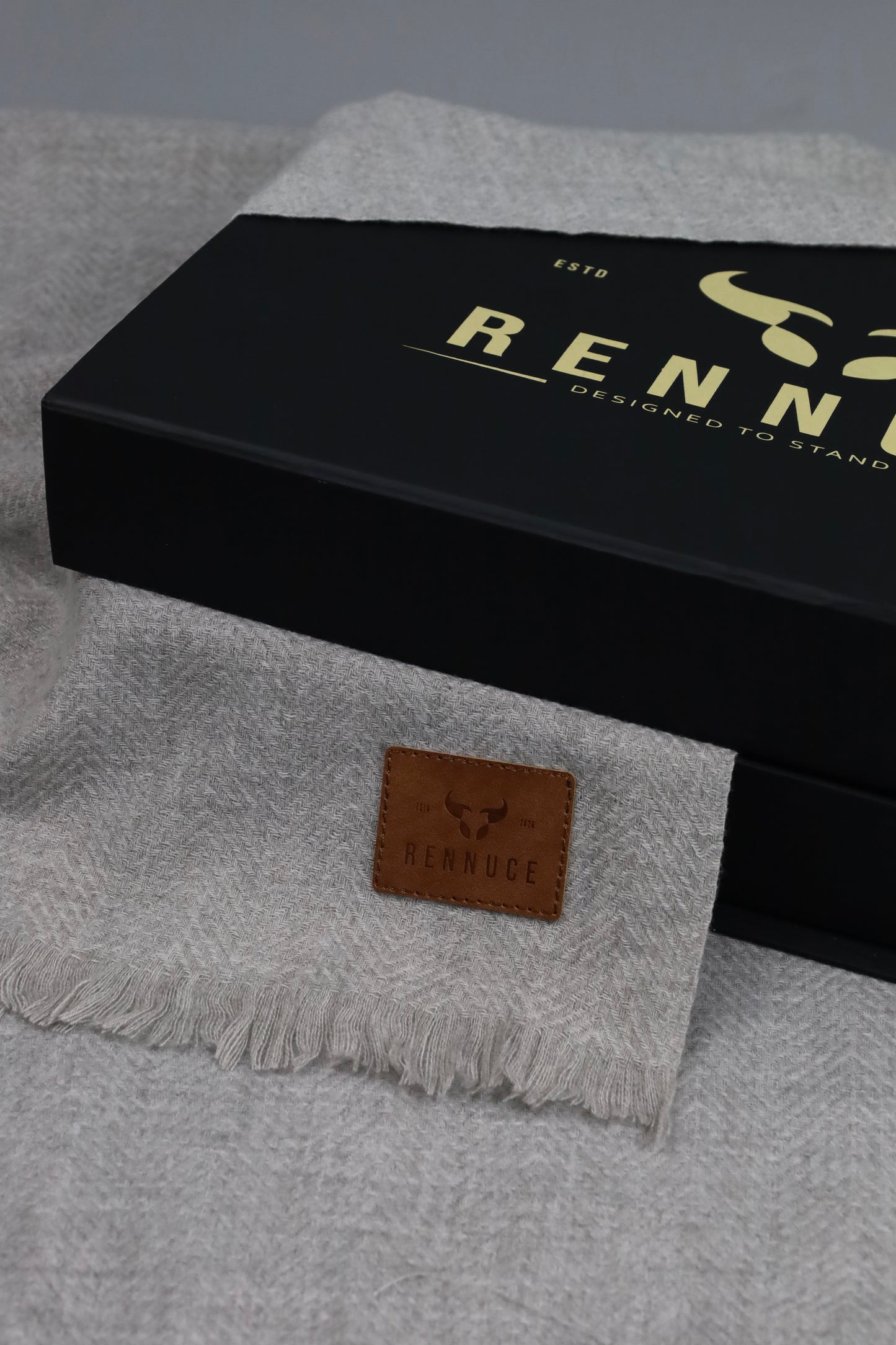 Premium Quality Extremely Soft Light Grey pure woolen Shawl by Rennuce
