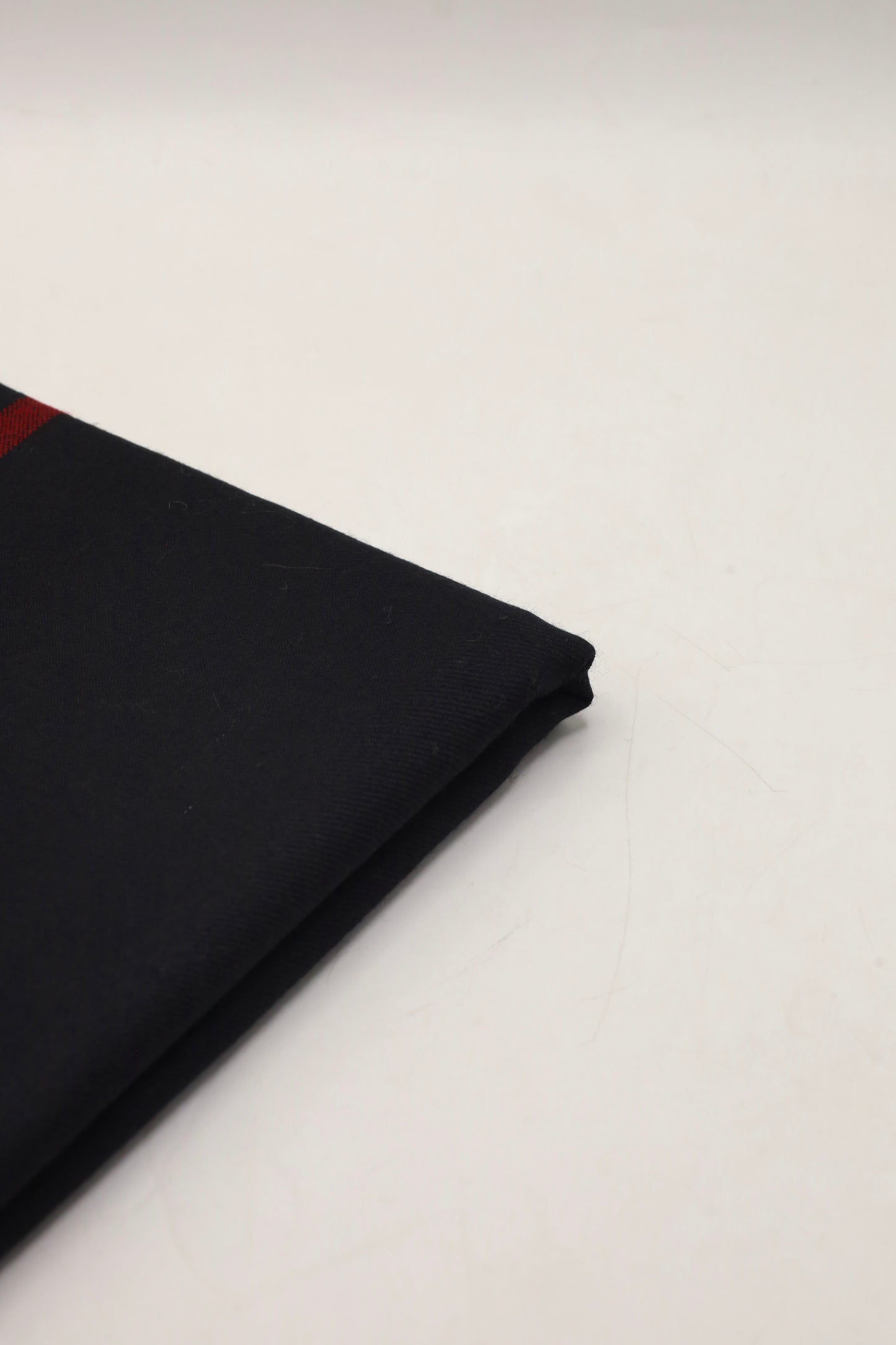 Premium Quality Maroon Border Black Pure Woolen Shawl by Rennuce