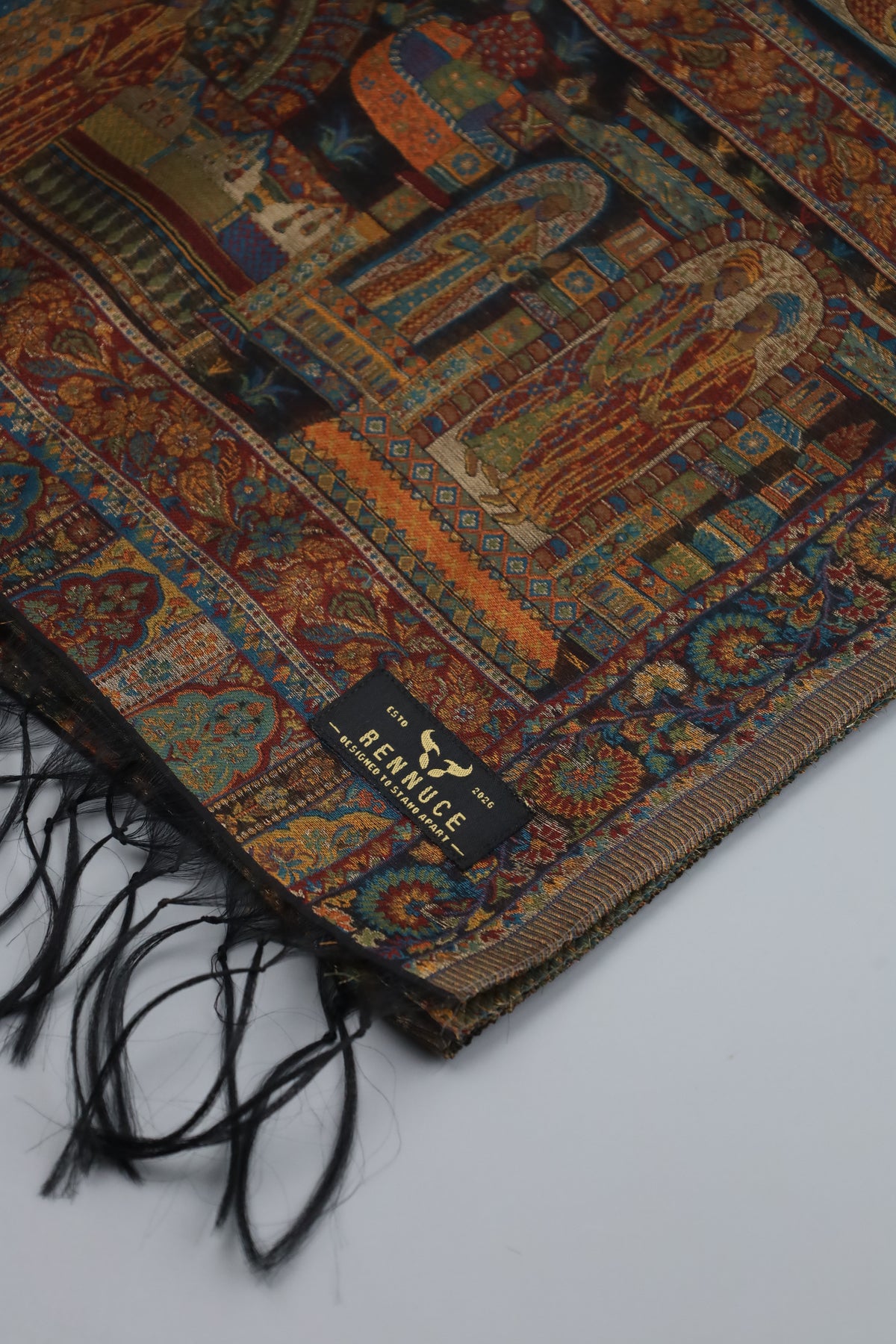 Premium Quality Moon Light Multi Color Woven Authentic Pashmina Cashmere Shawl by Rennuce