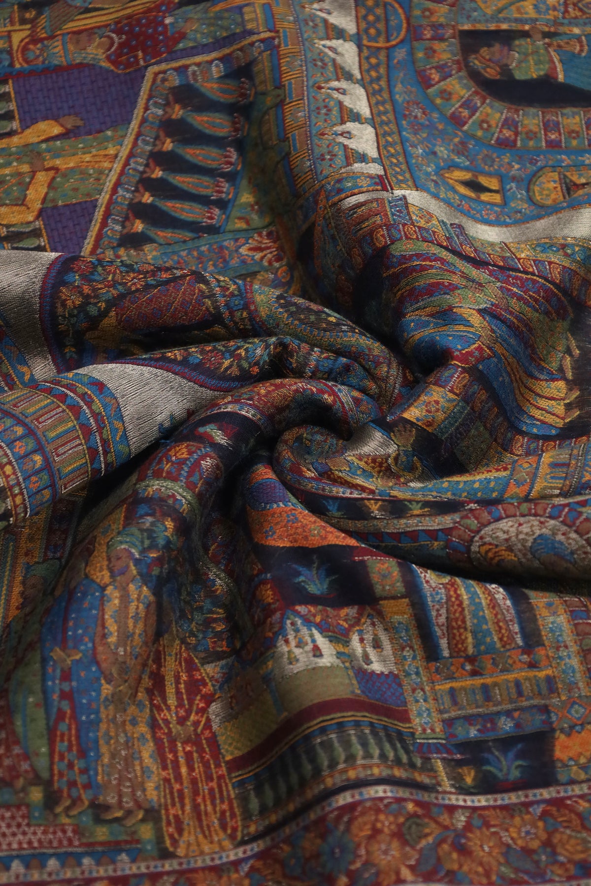 Premium Quality Moon Light Multi Color Woven Authentic Pashmina Cashmere Shawl by Rennuce