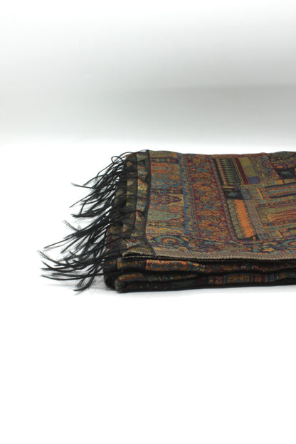 Premium Quality Moon Light Multi Color Woven Authentic Pashmina Cashmere Shawl by Rennuce