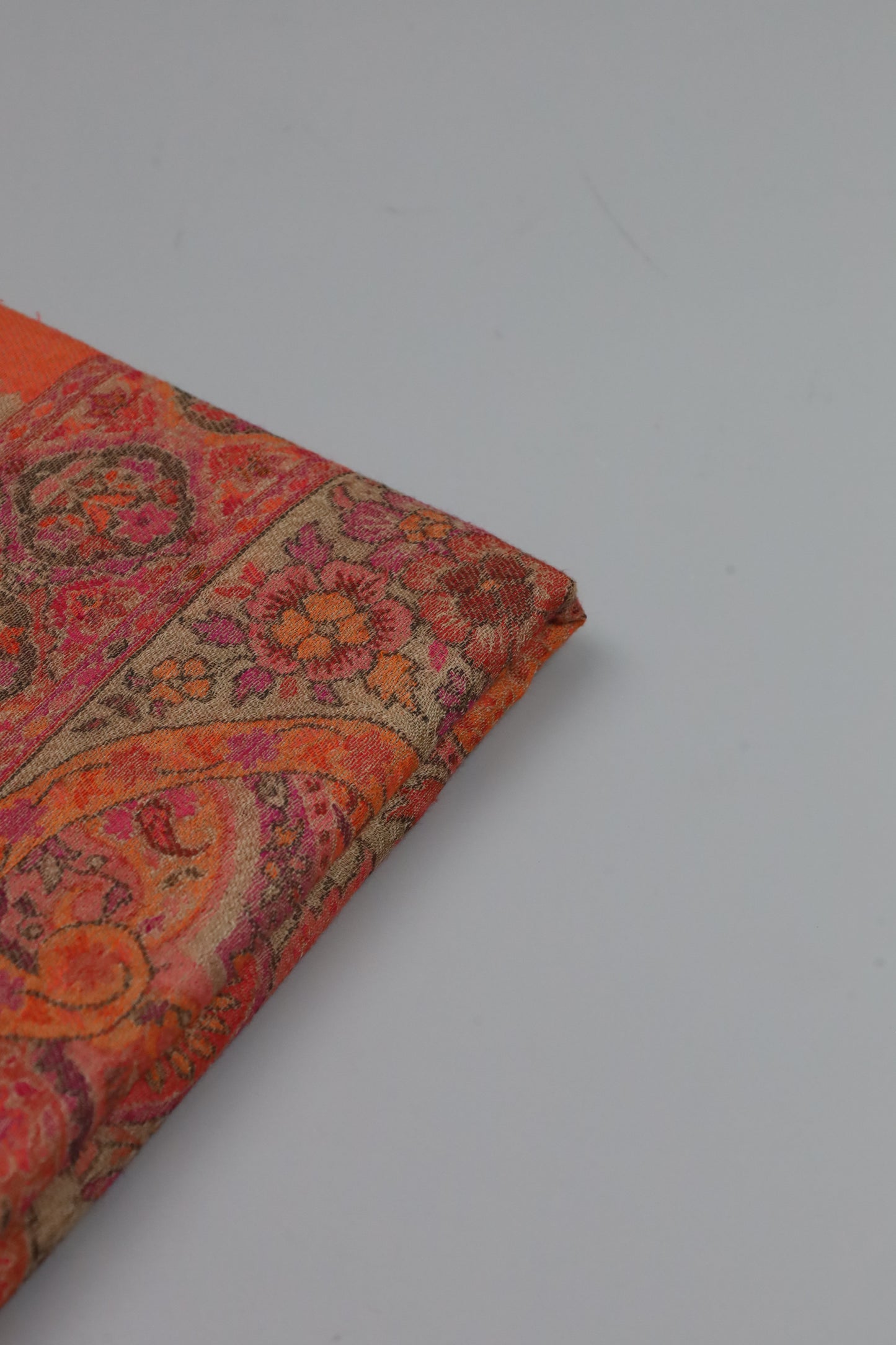 Premium Quality Pink Multi Color Woven Authentic Pashmina Cashmere Shawl by Rennuce