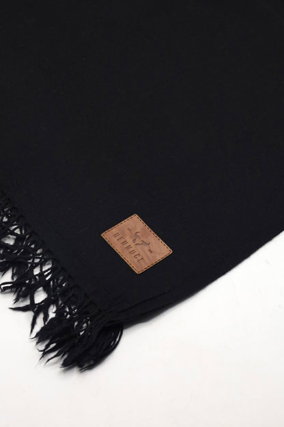 Premium Quality Plain Single Fiber Black Pure Woolen by Rennuce