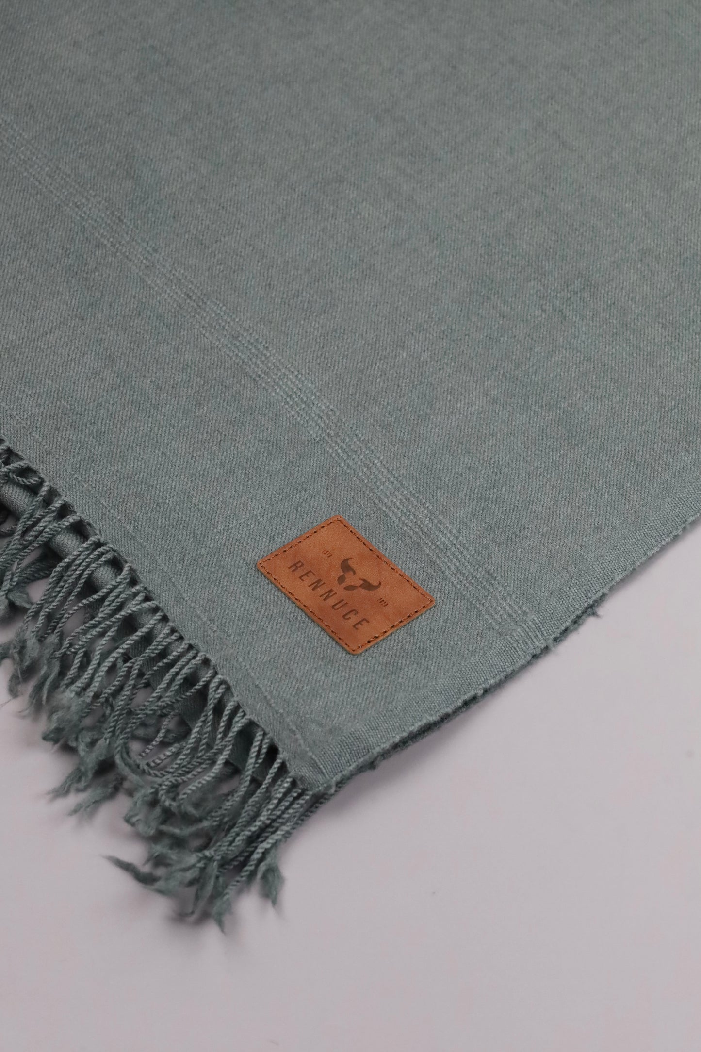 Premium Quality Plain Single Fiber Grey Pure Woolen Shawl by Rennuce