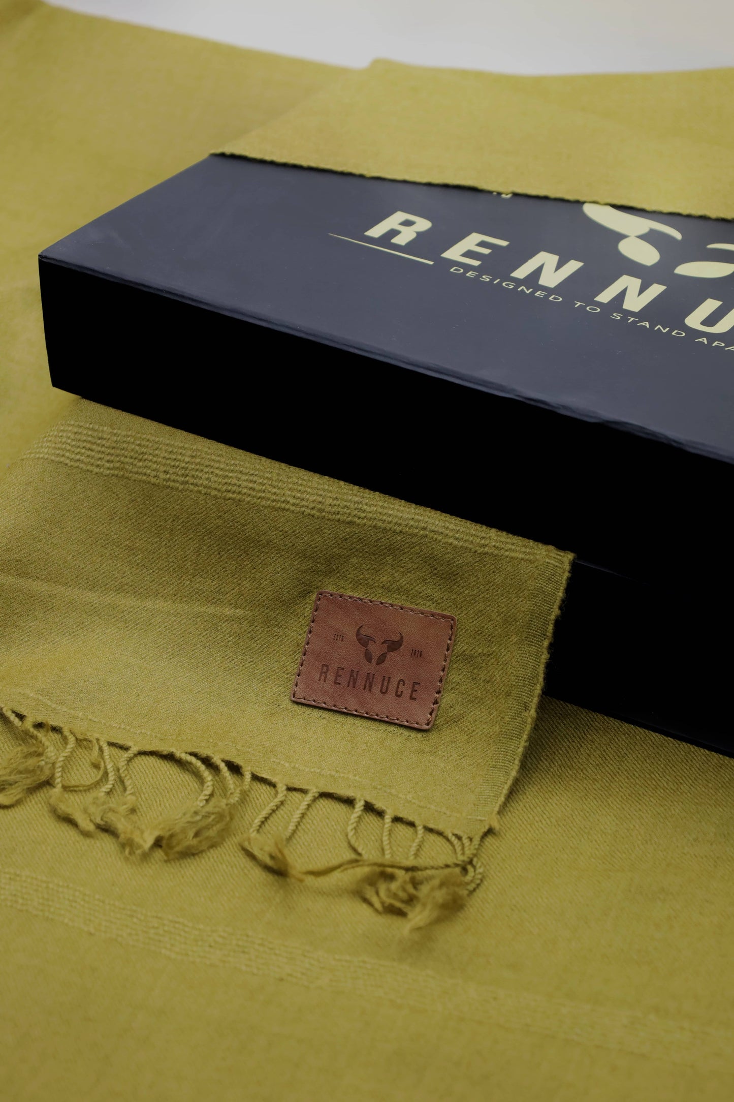 Premium Quality Plain Single Fiber Hena Color Pure Woolen Shawl by Rennuce