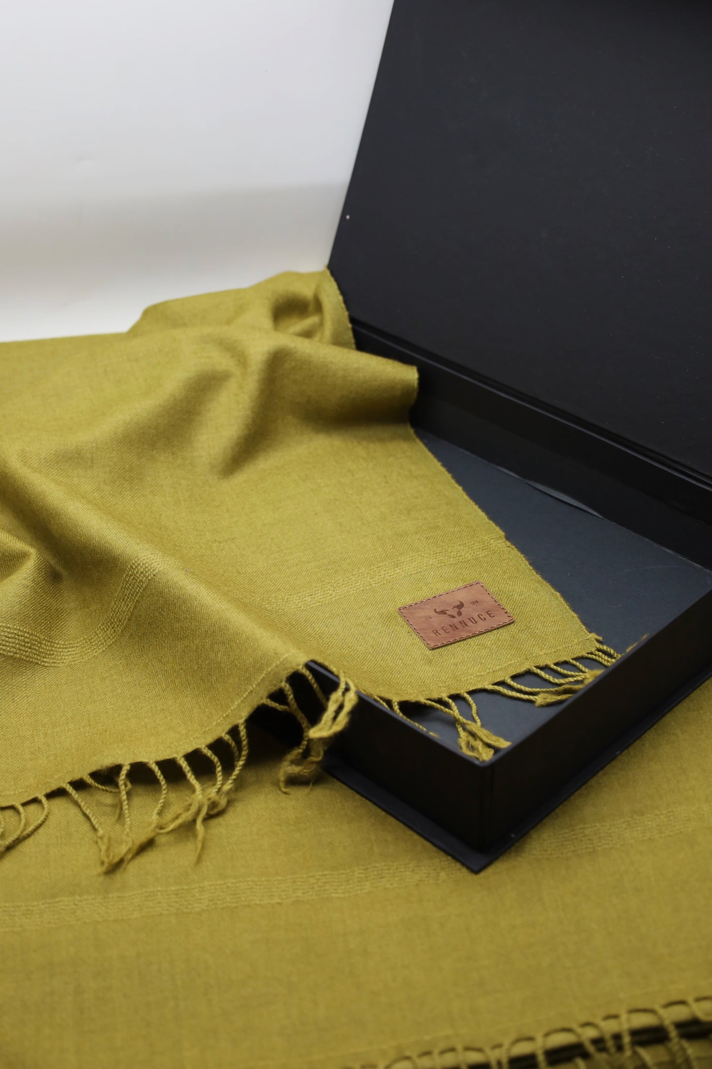 Premium Quality Plain Single Fiber Hena Color Pure Woolen Shawl by Rennuce