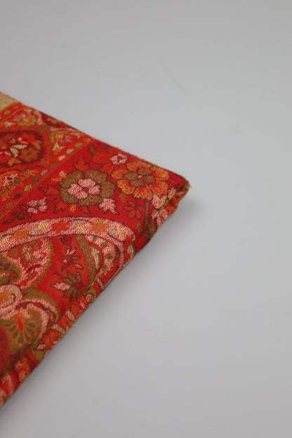 Premium Quality Red Multi Color Woven Authentic Pashmina Cashmere Shawl by Rennuce